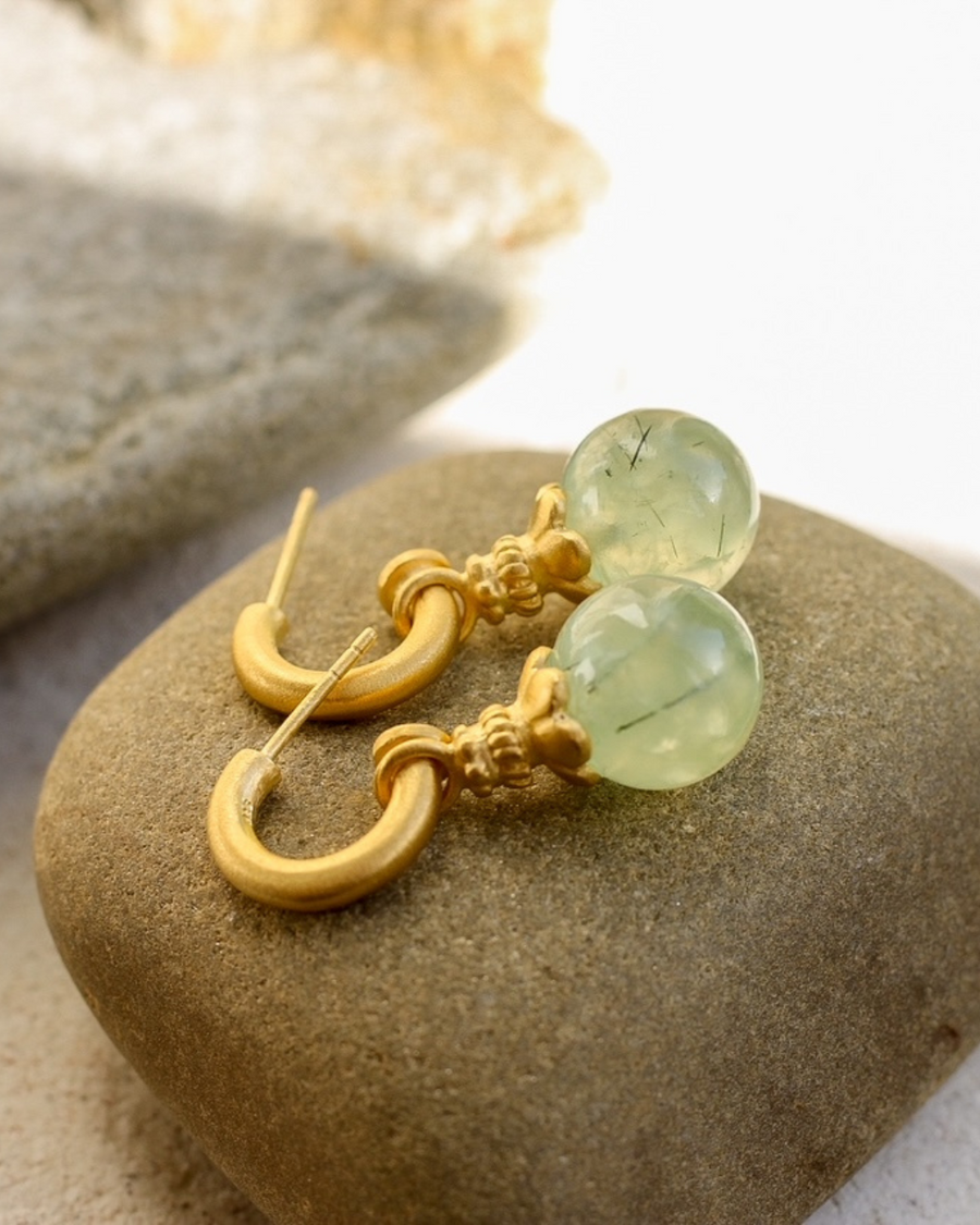 Peggy hoops with prehnite