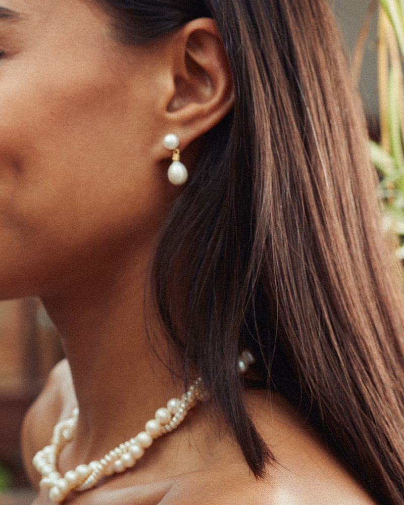 Bessie earrings with pearl - pre-order