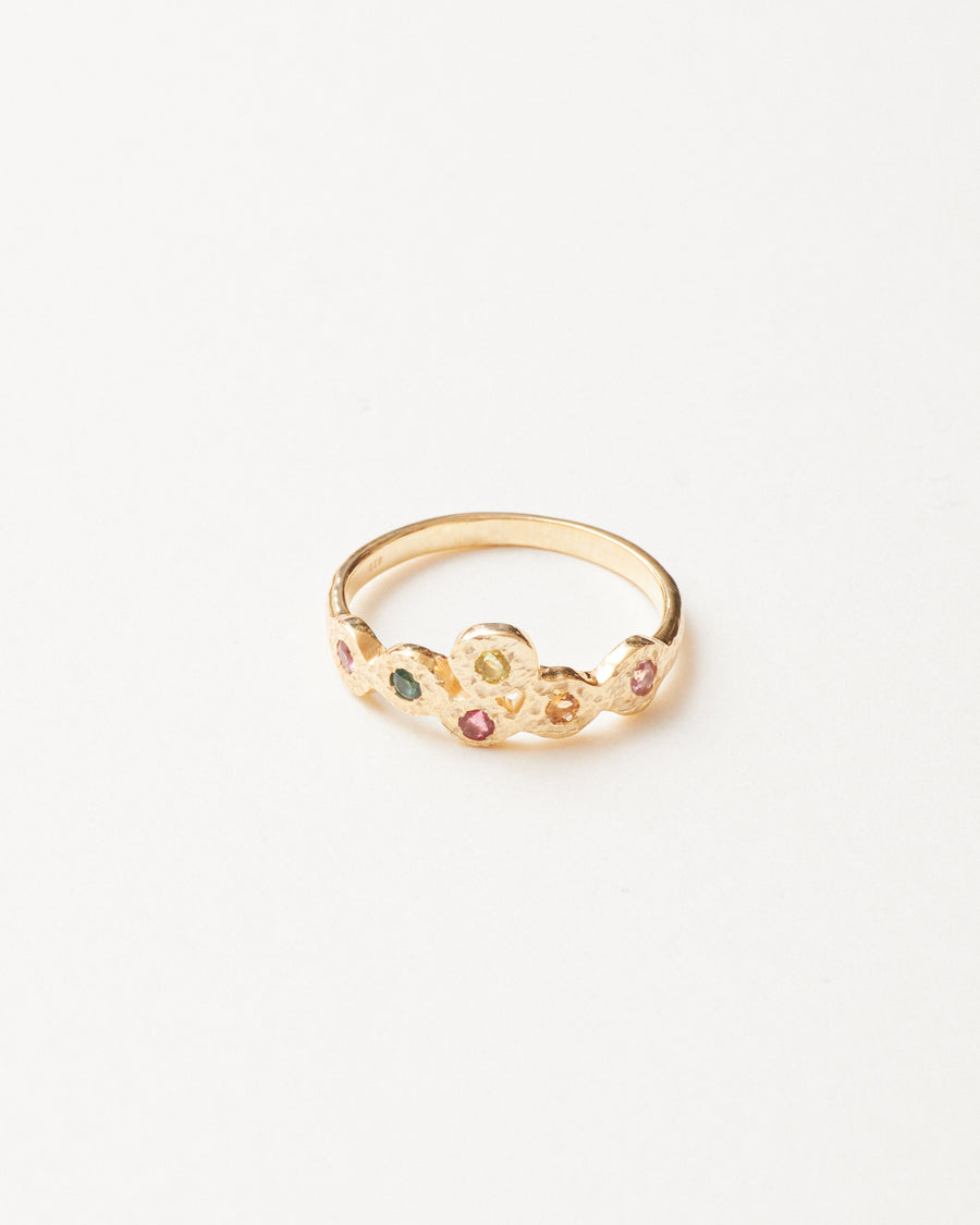 Gold vermeil delicate tourmaline ring