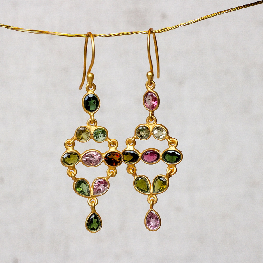 Celeste earrings in tourmaline