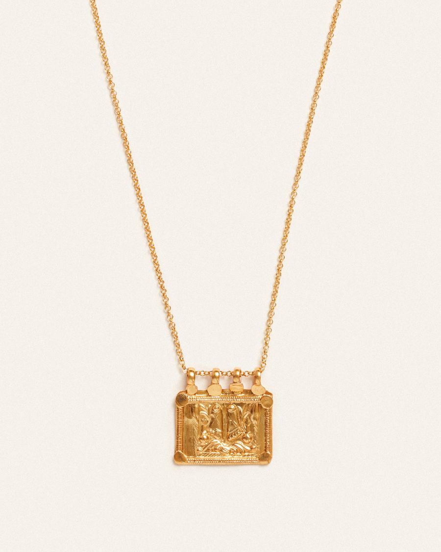 Sacred space antique gold pendant
