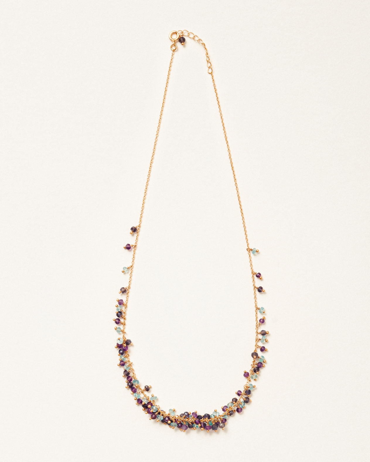 Sadie necklace amethyst apatite iolite stones