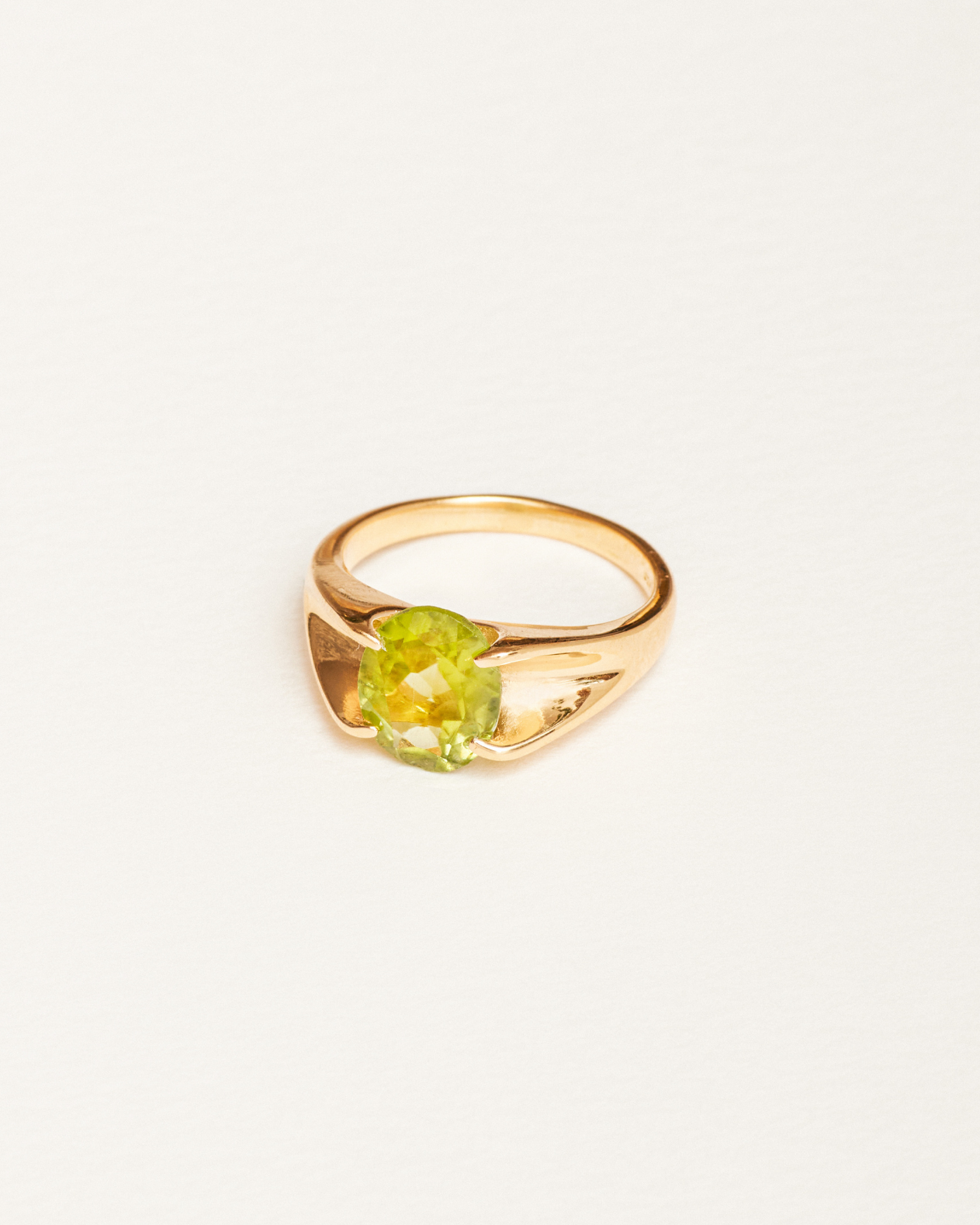 Elgin statement ring peridot vermeil