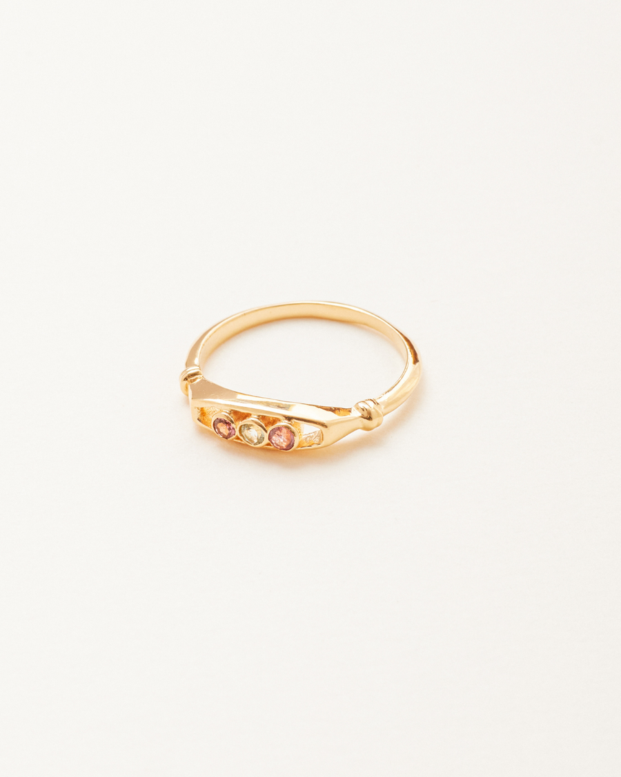 Agnes ring with tourmaline - gold vermeil