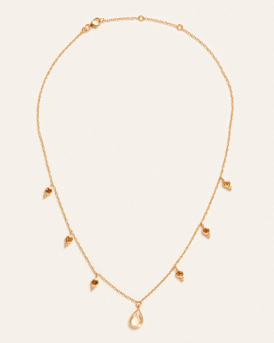 Krista necklace with citrine