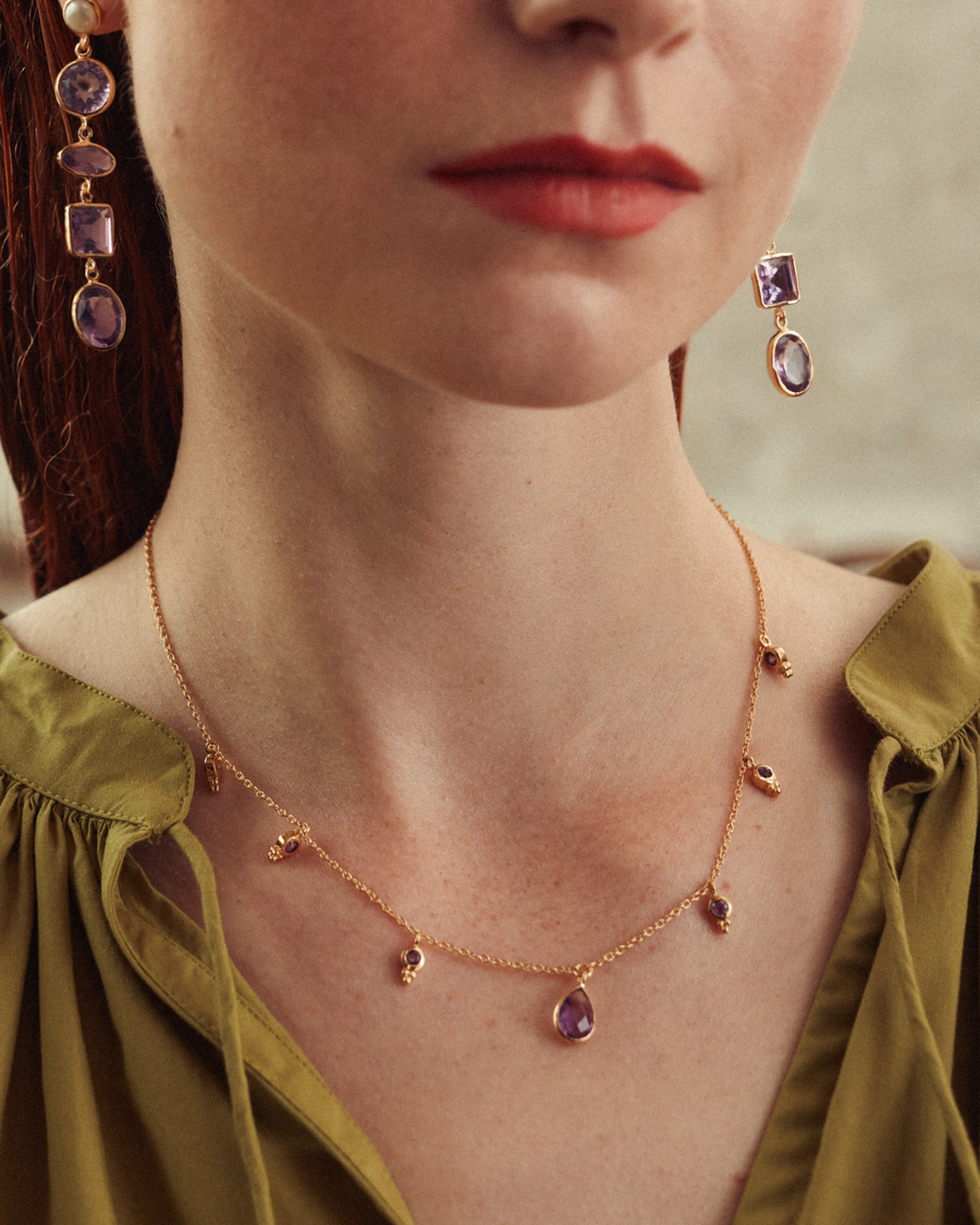Krista necklace with amethyst