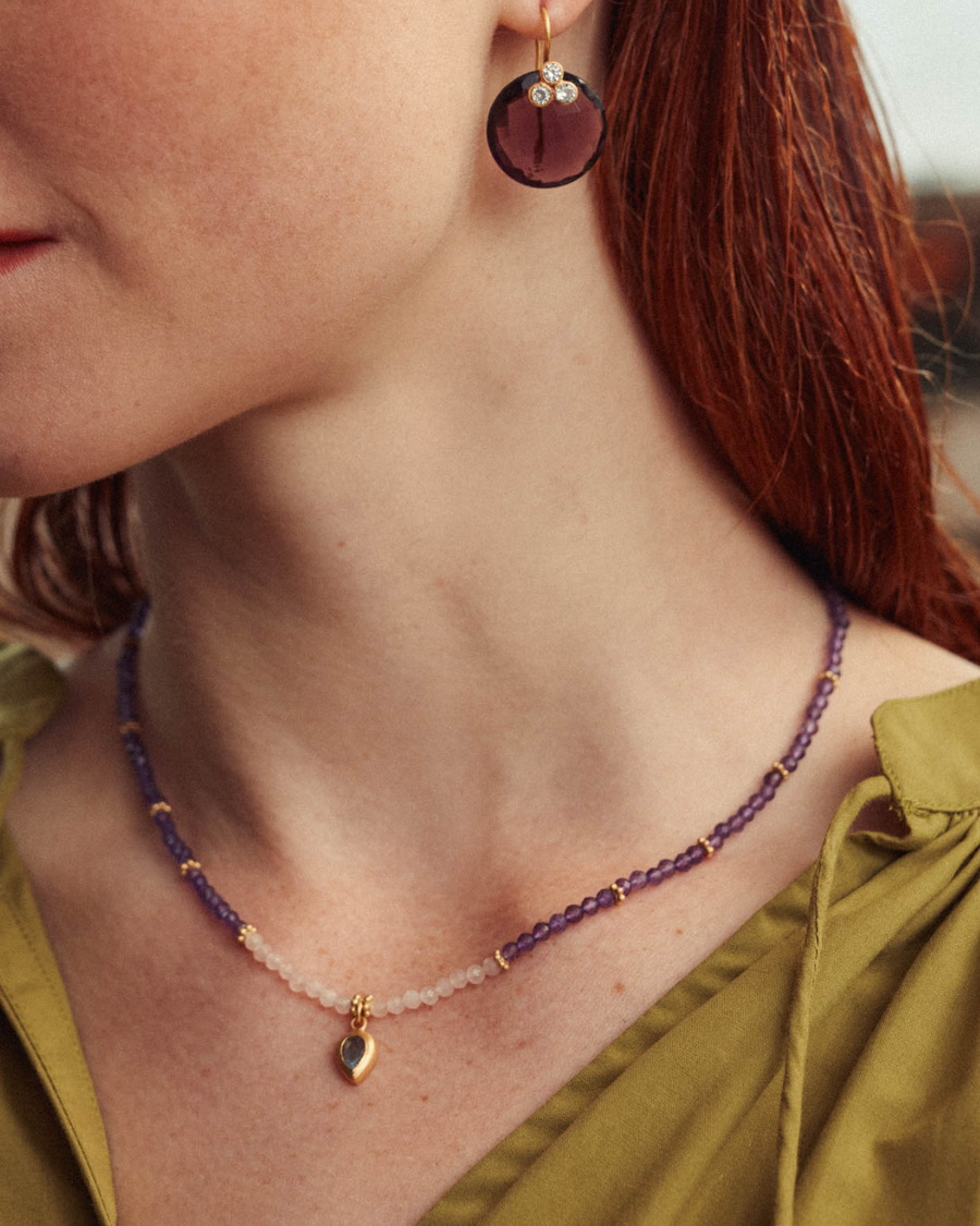 Lotta necklace with amethyst, rose quartz and labradorite
