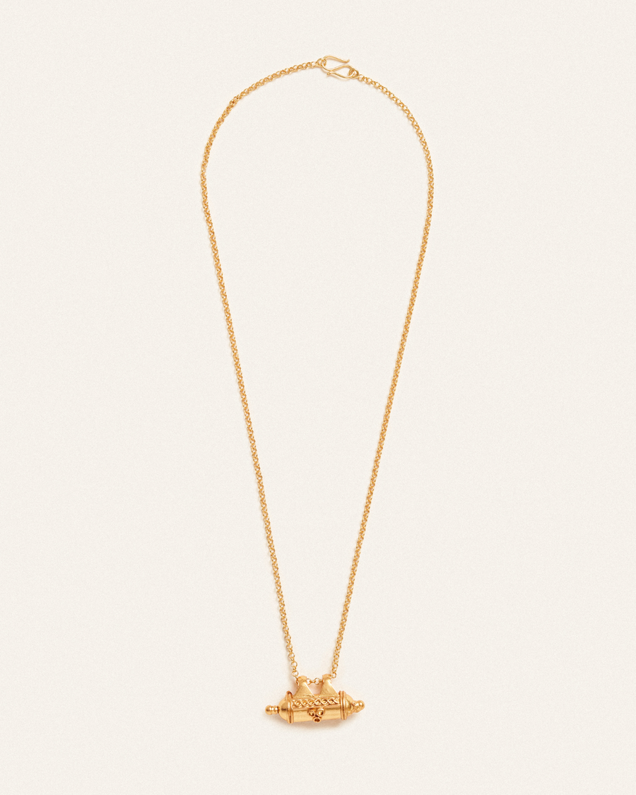 Antique amulet golden pendant