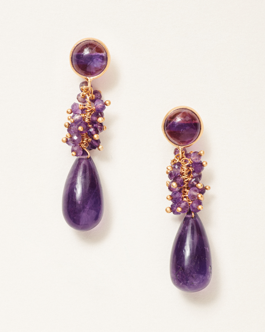 Della earrings in amethyst