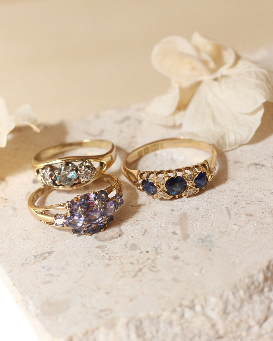 Edwardian sapphire 2025 engagement rings