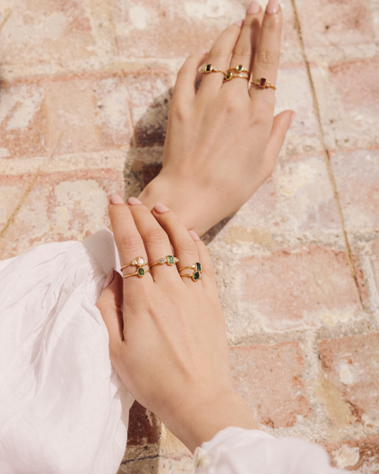 Modern and vintage rings.