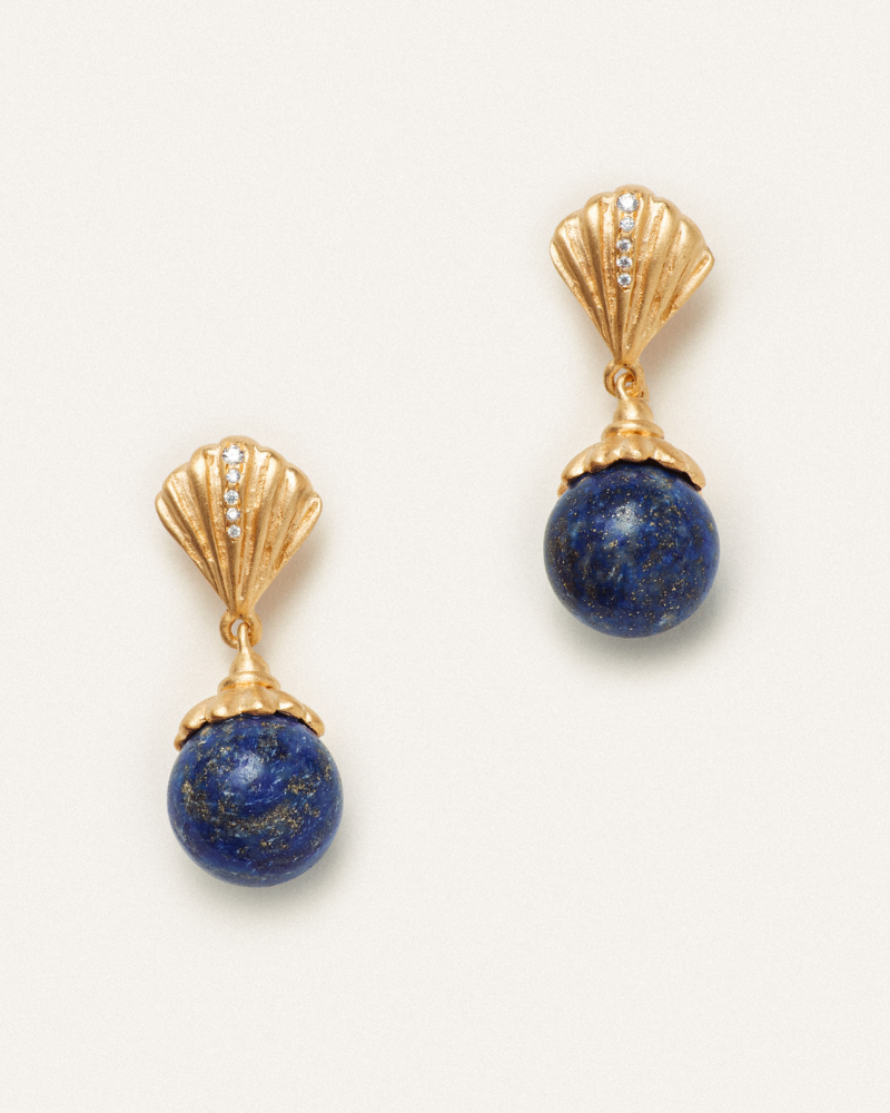 Lilian earrings with lapis