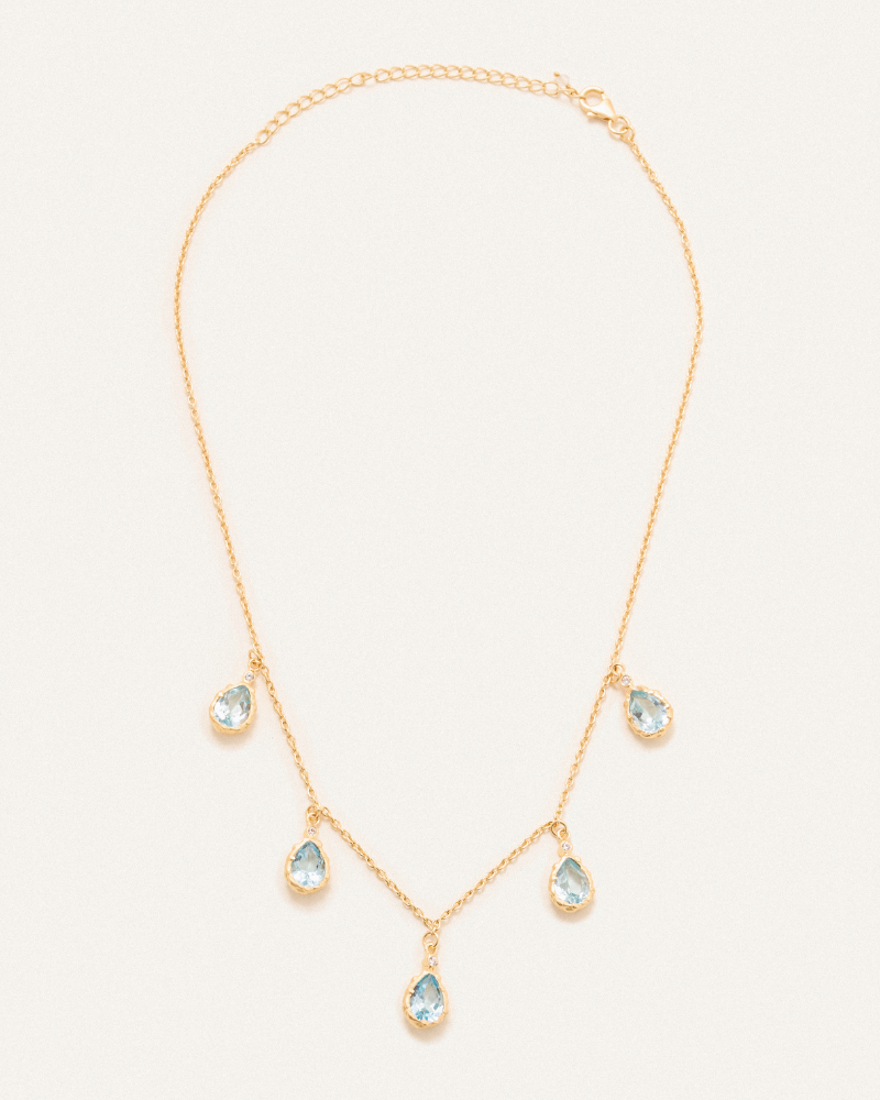 Lotus necklace topaz