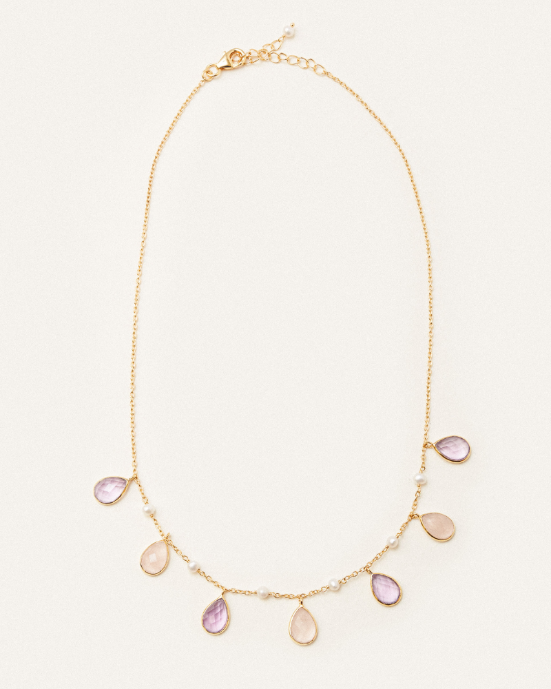 Masha necklace amethyst quartz pearl