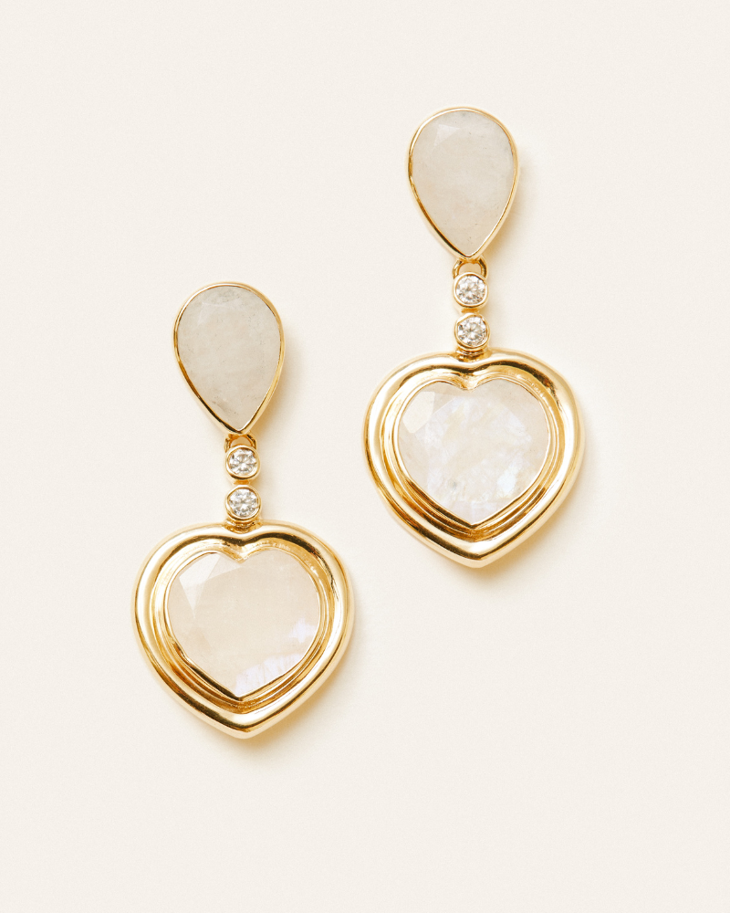 Nessa earrings with moonstone