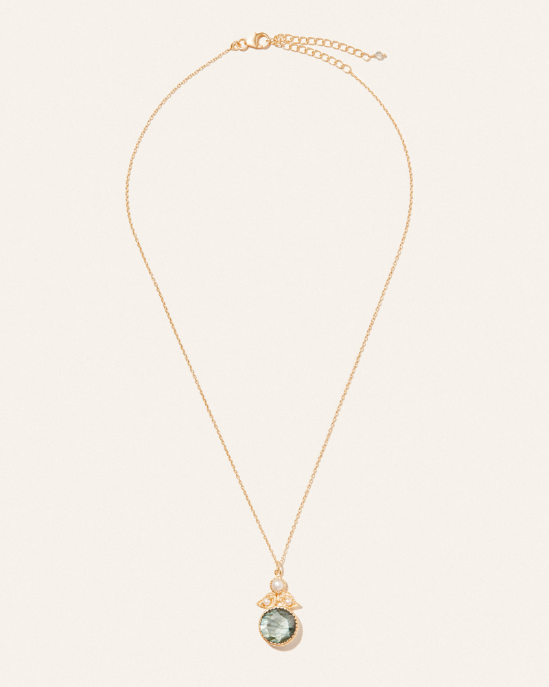 Somerset pendant in labradorite and pearl - pre-order