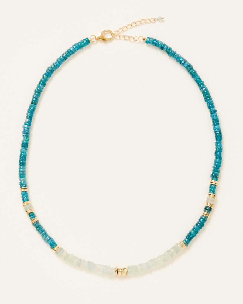 Ema necklace aquamarine apatite