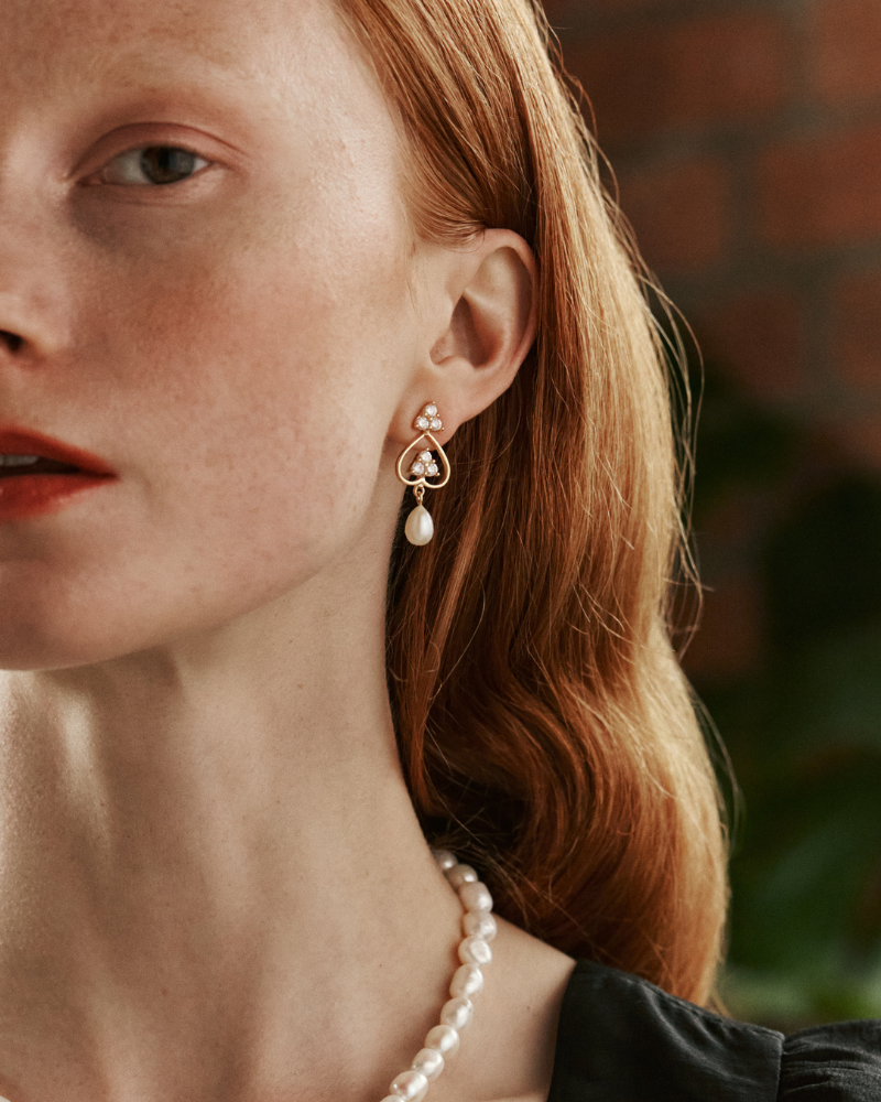 Angelica earrings with pearl