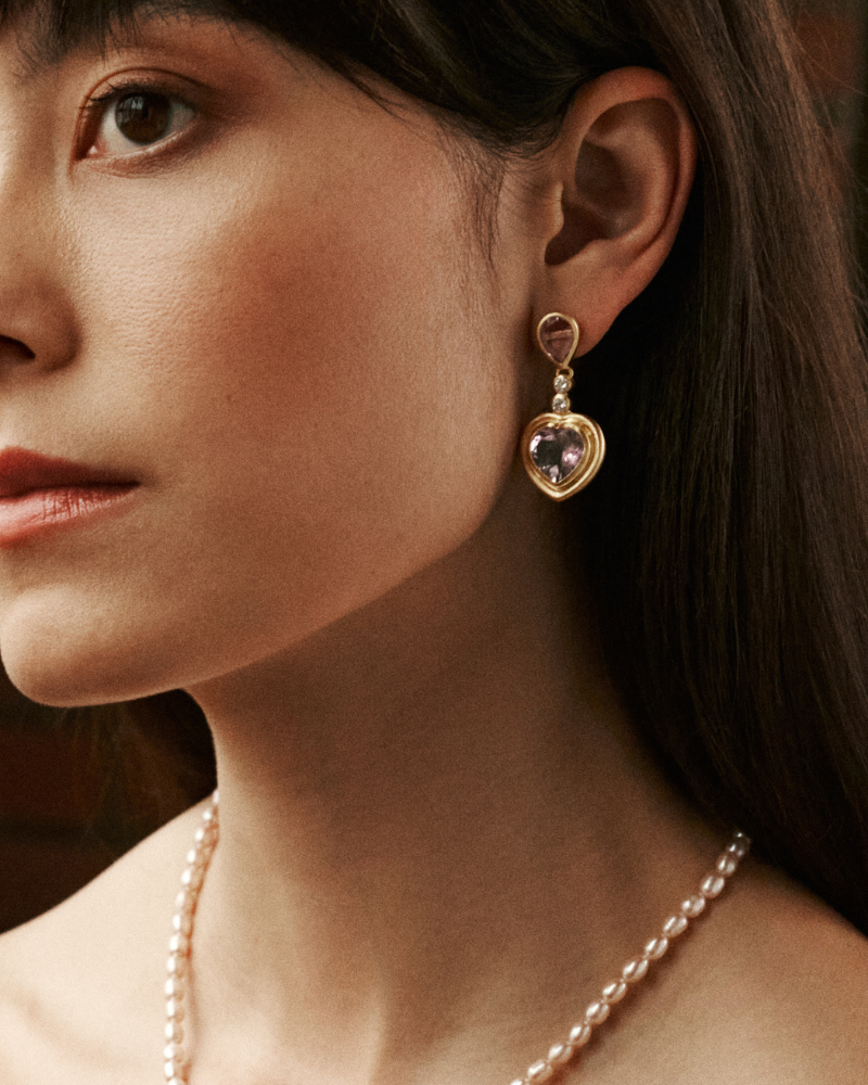Nessa earrings with labradorite