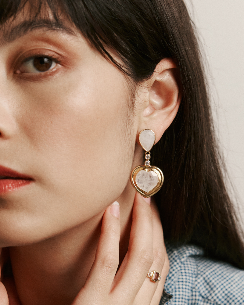Nessa earrings with moonstone
