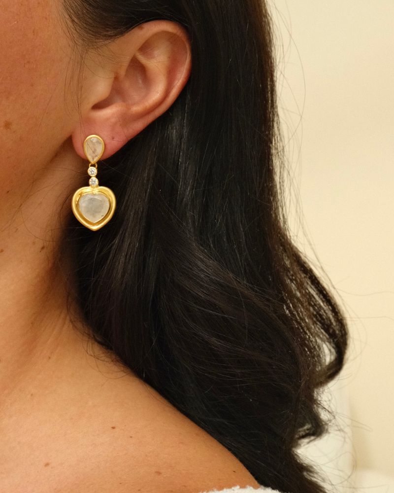 Nessa earrings with moonstone