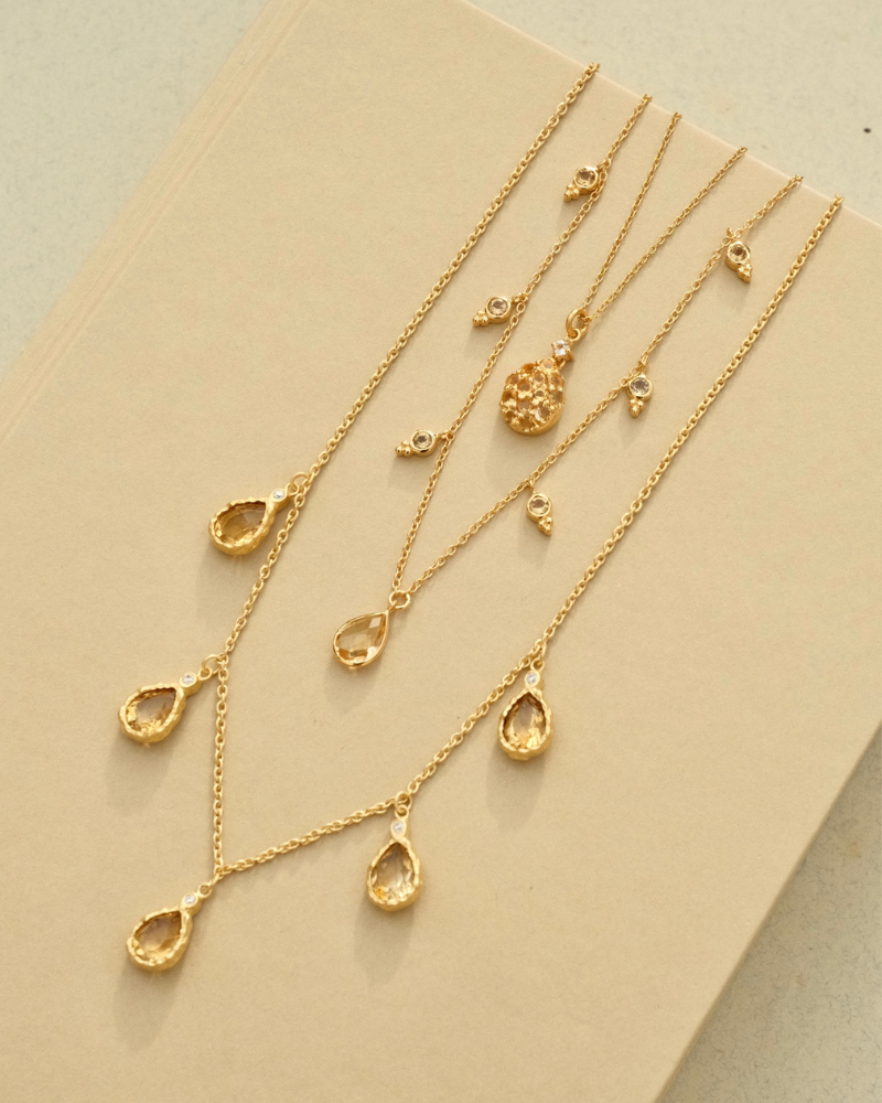 Krista necklace with citrine