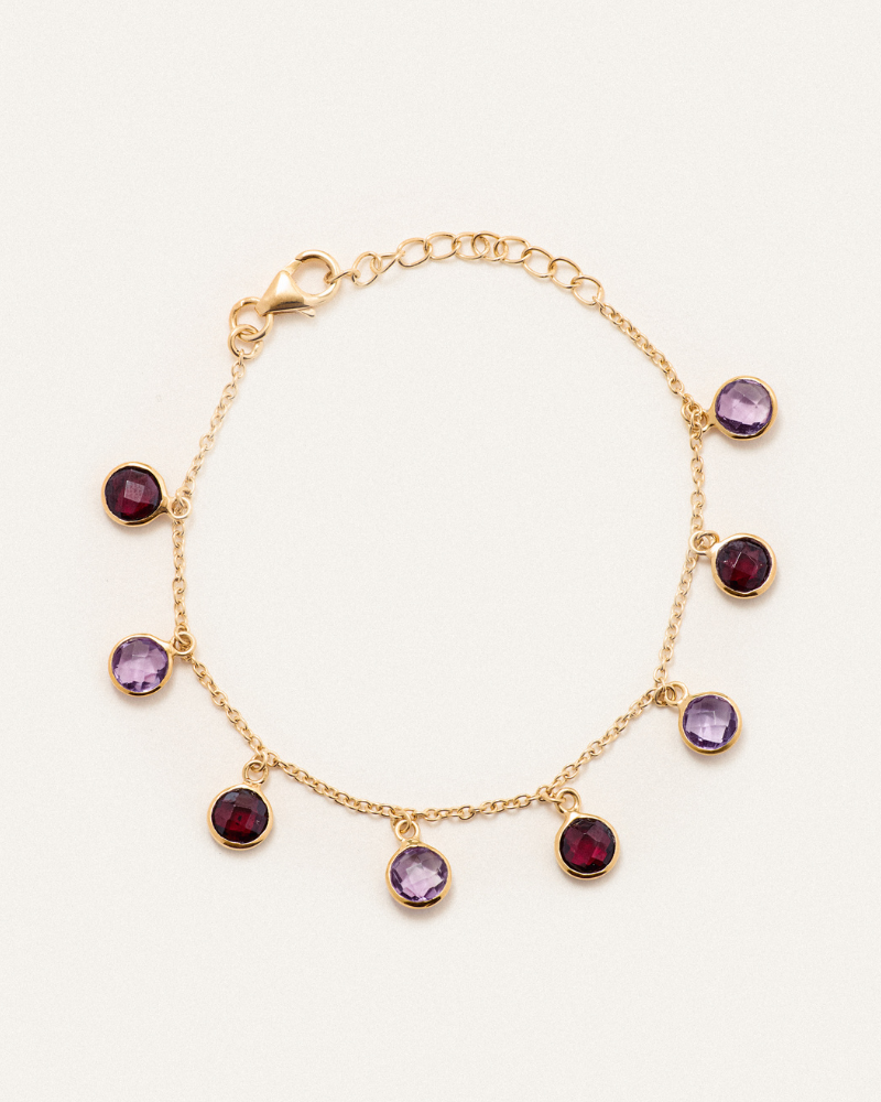 bracelet amethyst garnet