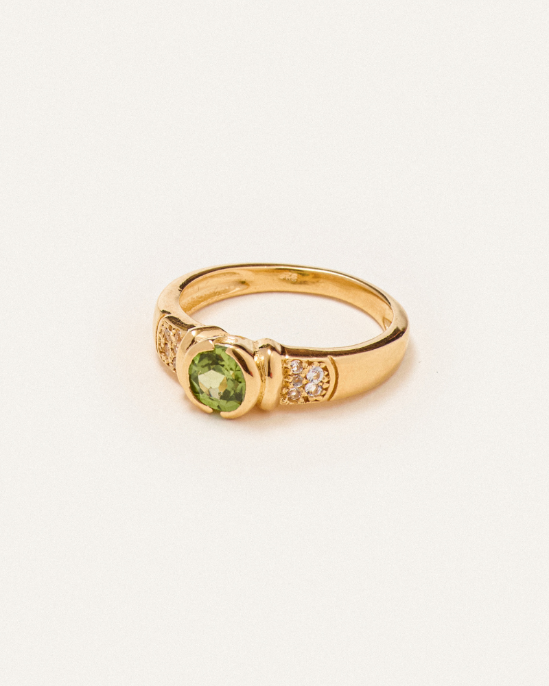 Alba ring with peridot - gold vermeil