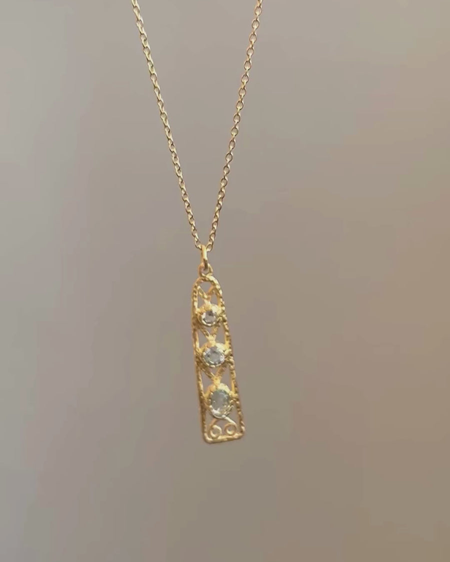 Delta pendant with iolite