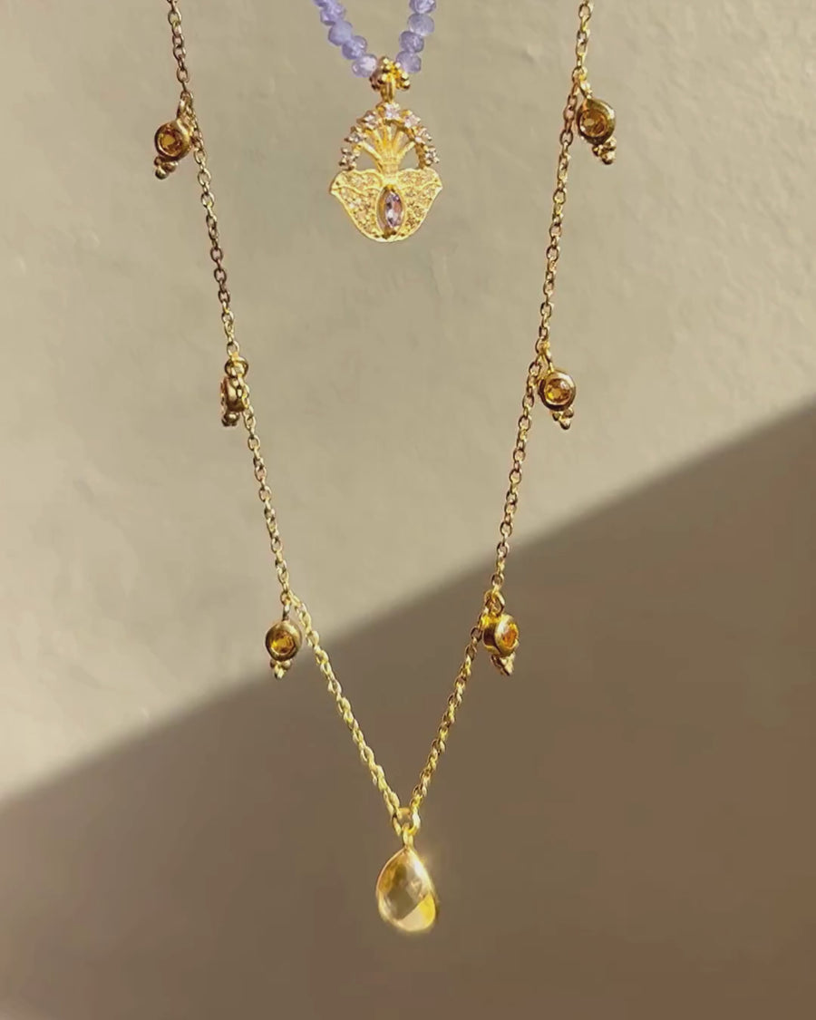 Krista necklace with citrine