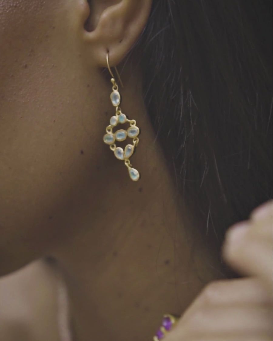 Celeste earrings in chalcedony