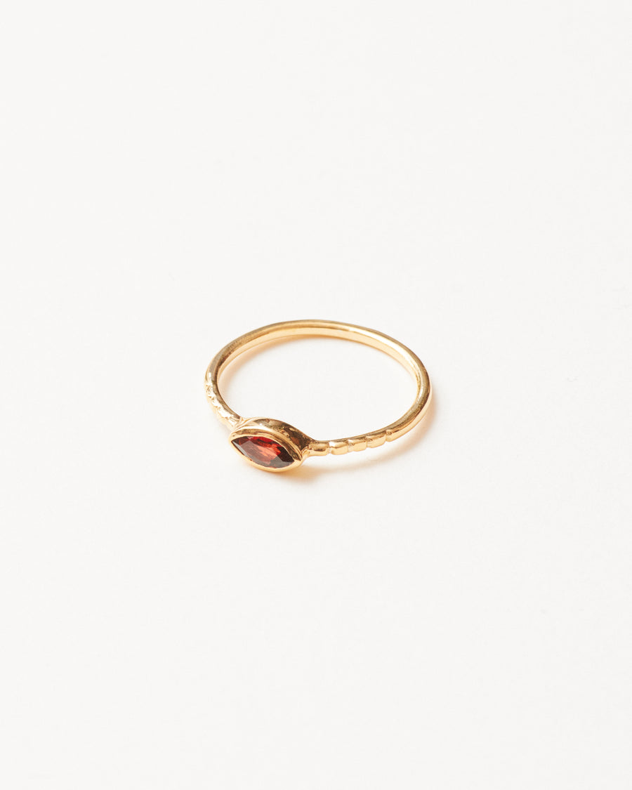 Gold vermeil delicate pink tourmaline stacking ring