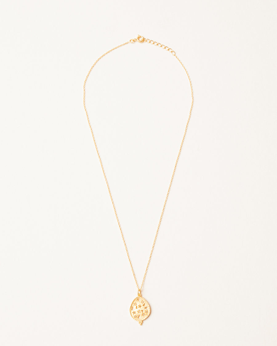 Haiku necklace with diamonds - gold
