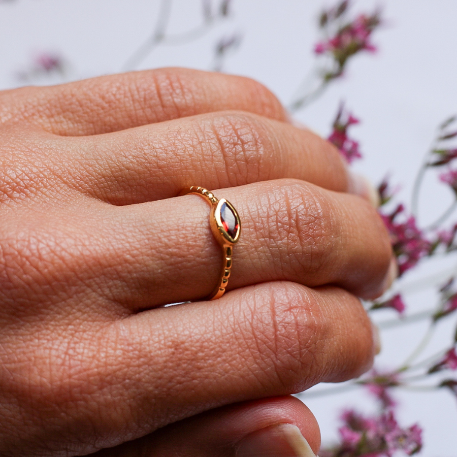 Pink tourmaline stackable ring deals