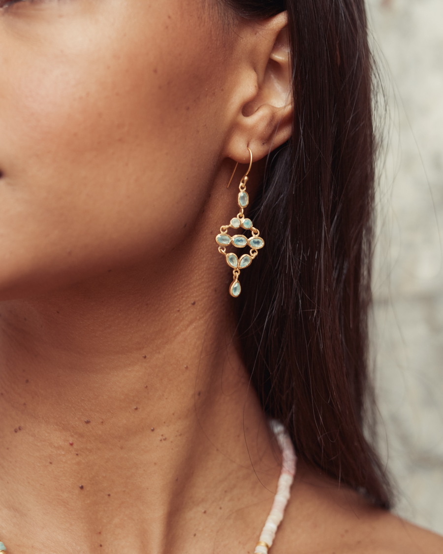 Celeste earrings in chalcedony